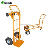 Chariot à main pliable avec roues, chariot utilitaire portable, chariot à main avec poignée réglable, chariot pliable pour le déménagement