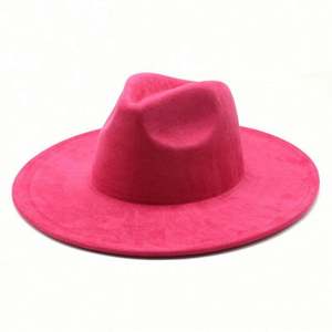 Sombrero Fedora de Fieltro de Lana de 9.5 CM de Ancho para Hombre y Mujer, Sombrero Jazz de Ala Ancha de Gamuza Barato al por Mayor - Product Image 5