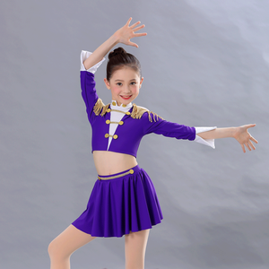 Robe de danse de ballet pour filles de style marine, costume de cheerleading professionnel, tenue de danse pour spectacle sur scène - Product Image 5
