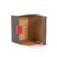 Belle boîte en kraft personnalisée avec logo imprimé, emballage plié brun pour l'emballage de lignes UBS