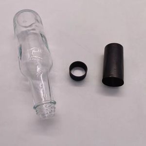 Botella <span class=keywords><strong>de</strong></span> vidrio transparente vacía <span class=keywords><strong>de</strong></span> 100ml, 150ml, 250ml con tapa negra para envasar salsa picante, chile, o <span class=keywords><strong>tabasco</strong></span>. - Product Image 5