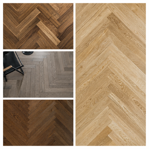 <span class=keywords><strong>Parquet</strong></span> de Roble Ámbar de Alta Linealidad con Acabado Mate, Diseño en Espiga, Certificado FSC - Product Image 2