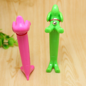 Promoción barata de plástico creativo lindo <span class=keywords><strong>perro</strong></span> salchicha en forma de cachorro bolígrafo logotipo personalizado publicidad pluma para niños - Product Image 3