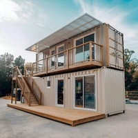 Maison conteneur préfabriquée haut de gamme en structure acier, design moderne, anti-érosion, installation facile, pour appartement, villa, ferme, centre commercial