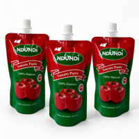 Fabricant de pochettes souples personnalisées de qualité alimentaire pour ketchup et sauce tomate avec bec verseur