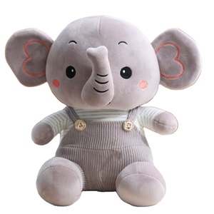 Llavero <span class=keywords><strong>de</strong></span> Peluche <span class=keywords><strong>de</strong></span> Animales <span class=keywords><strong>de</strong></span> Peluche, Ojos Grandes, Orejas Grandes, Lindo, 100% Algodón, Venta Caliente, Dibujos Animados, Negro, Tamaño Real, Bebé, Animales Esponjosos, Elefante - Product Image 1