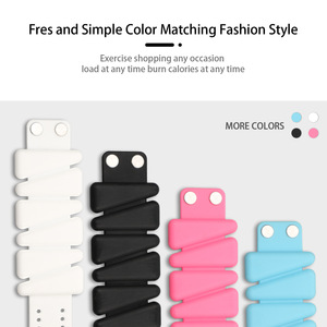 2 lb/paire, étanche, portable, force, exercice de Fitness, réglable, Bracelet en métal en Silicone, <span class=keywords><strong>cheville</strong></span>, poignet, bracelets de poids - Product Image 2