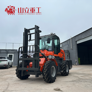 Shanli-Carretilla elevadora diésel T50 4WD de 3 toneladas, telescópica todoterreno, nuevo pavimento mejorado para exteriores, mástil de dos/tres etapas - Product Image 2