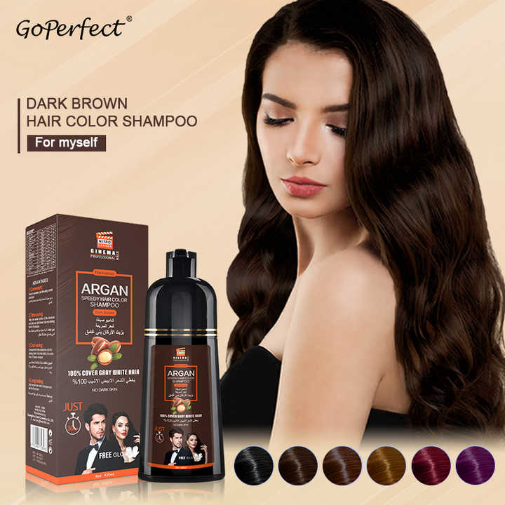 Organic Argan Speedy Hair Color Shampoo - Fast Acting Dye