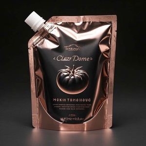 Luxury Matte Aluminum Sauce <b>Pouch</b> with Spouts Custom OEM Liquid Metal for 5 Star Hotels for Beer and Mineral Water Use - Product Image 4