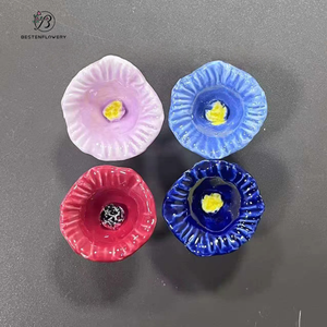Alimentatore per api in ceramica colorata, stazione d'acqua artigianale per pollinatori, decorazione per giardino e cortile - Product Image 5