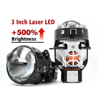 Kit de rétrofit de phares LED pour voiture avec lentille de projecteur triple laser Bi-LED de 3,0 pouces, 12V 6000K, haute puissance, éclairage automobile
