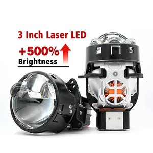 Lente de Proyector Bi-<span class=keywords><strong>LED</strong></span> de 3.0 Pulgadas con Triple Láser, 12V 6000K, Kit de Conversión de Faros <span class=keywords><strong>LED</strong></span> para Automóvil, Luz Automotriz de Alta Potencia - Product Image 1