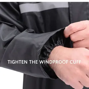 Waterproof Impermeable Moto Motorcycle Raincoat Print Pattern PVC Coated Rain Poncho For Men's XL For Outdoor Use