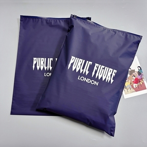 Tùy chỉnh màu xanh hải quân nhựa quần áo bao bì túi bán buôn in Frost Zip túi với logo may mặc <span class=keywords><strong>Pouch</strong></span> Ziplock dây kéo túi - Product Image 4