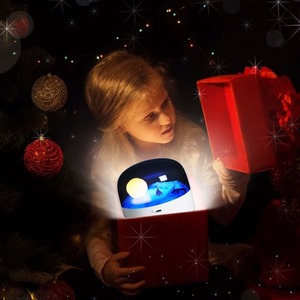 Lámpara de Noche LED con Forma de Luna, Altavoz Bluetooth Recargable, Lámpara de Mesa con Ondas de Luz Atenuables, Regalo de Cumpleaños para Niños, Decoración de Dormitorio - Product Image 5