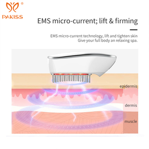 Brosse de massage multifonctionnelle 4-en-1 – RF, microcourant EMS, lumière rouge LED et vibrations haute fréquence pour le cuir chevelu, le visage et le corps - Product Image 3