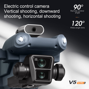 Drone Mainan Fotografi Udara Mini Profesional Jarak Jauh Kustom dengan Layar <span class=keywords><strong>Remote</strong></span> Lipat V5U Quadcopter - Product Image 4