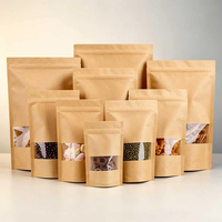 Sachets Doypack Personnalisés en Papier Kraft Jaune Mat Imprimés par Gravure, Recyclables, avec Fermeture Zip, Emballage Alimentaire de Qualité pour Chips
