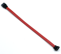 Cable de Datos SATA de 7 Pines Macho a Macho Recto a 90 Grados, Arnés de Cableado de PVC Rojo de 26AWG para Almacenamiento Interno de PC HDD SSD