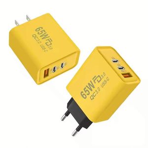 65W 40W 30W 3-Port <b>US</b> EU UK Dual Type-C PD Charger QC 3.0 USB Mobile Phone Wall Charger Super Fast <b>Power</b> <b>Adapter</b> - Product Image 1