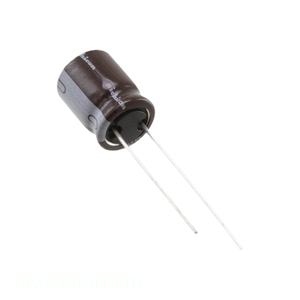 ตัวเก็บประจุ UPA1C681MPD6TD แบบมีรูผ่านรูสำหรับสารส้ม680 UF 20% ตัวเก็บประจุ16V แบบเรเดียล th 680 UF - Product Image 1