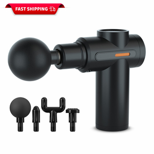 ปืนนวดไฟฟ้า เครื่องนวดหน้าและร่างกายแบบเนื้อเยื่อชั้นลึก 4 หัว มอเตอร์ไร้แปรงถ่าน ชาร์จได้ สำหรับการผ่อนคลายกล้ามเนื้อ การออกกำลังกาย และฟิตเนส - Product Image 3