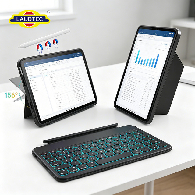 For F25 Magnetic Keyboard Case with 64 Keys Pu Leather Cover Supports Horizontal Vertical Stand for iPad Mini 5/6