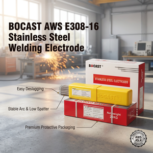 Electrodo de Acero Inoxidable BOCAST AWS A5.4 E308-16 A102, <span class=keywords><strong>Varilla</strong></span> de Soldadura <span class=keywords><strong>Soldable</strong></span> en Todas las Posiciones, para Soldadura de Estructuras de Acero Inoxidable 304 - Product Image 1