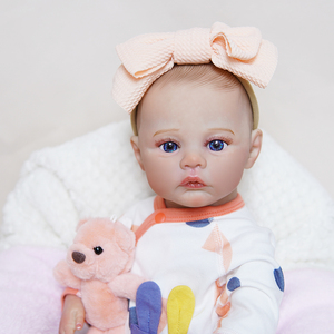 Bébé Reborn Réaliste en Silicone et Vinyle, Cheveux Volumineux, Yeux Clignotants, Pleure, Magnétique, Personnalisable, Unisexe, Jouet Doux de Haute Qualité - Product Image 3