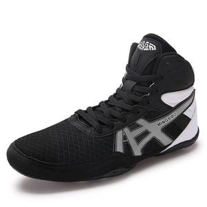 Bottes d'Entraînement de Boxe et <span class=keywords><strong>Cross</strong></span>-<span class=keywords><strong>Training</strong></span> Noires de Haute Qualité, Vente en Gros de Chine, Chaussures de Lutte et de Sport pour Hommes - Product Image 4