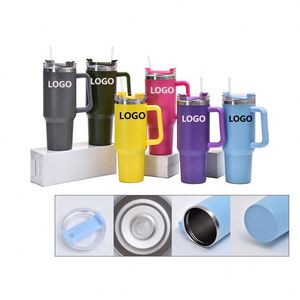 Gobelet de voyage isotherme en acier inoxydable W73 Factory 40oz avec couvercle et poignée personnalisables – Sans BPA, isolation thermique 6-12h pour l'eau - Product Image 1