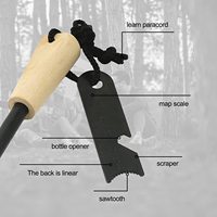 Allume-feu en magnésium Anthrive pour le camping en plein air, la survie, avec manche en bois fait main
