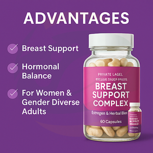 Hochwertige Kräuterergänzungsmittel Brustunterstützungs-Komplex Kapseln für Erwachsene Frauen Brustwachstum & Energiemanagement - Product Image 3