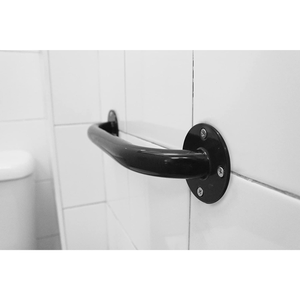 Barre d'appui pour salle de bain 30 cm (x2 pièces), Poignée de sécurité pour salle de bain, Barre de soutien noire pour salle de bain PEPE P30007 - Product Image 4