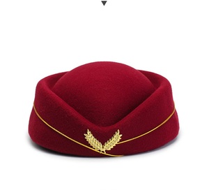 여성 펠트 베레모 브라운 항공 승무원 스타일 프렌치 모자 - Product Image 4