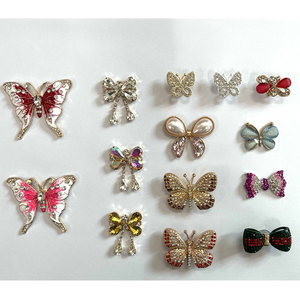 Hot bán sang trọng Bling làm tắc nghẽn Charms Rhinestone kim loại Hollow năm cánh sao thiết kế quyến rũ Giày thời trang kim cương giày trang trí - Product Image 1