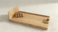 Jeu de Bowling de Table Créatif et Écologique en Bois à Assembler Soi-même avec Logo Personnalisé et Couleur Bois Naturel
