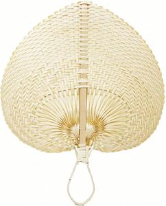 Guansen Viet Nam Bamboo Craft Weave <b>Hand</b> <b>Fan</b> Heart Handwoven Personalized Palm <b>Hand</b> <b>Fans</b> Rattan Raffia <b>Fan</b> - Product Image 2