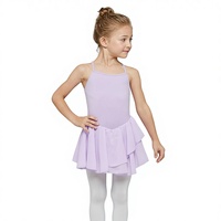 Maillots de Ballet para Niñas Pequeñas, Vestidos con Falda, Camisola de Gasa, Algodón, Spandex, Cintura Elástica, Sin Mangas, para Entrenamiento