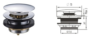 Giảm Giá Mạnh Dụng Cụ Thoát Nước Bồn Rửa Chất Thải Bằng Đồng Thau Có Nút Bấm Bồn Tắm Phòng Tắm Dụng Cụ Thoát Nước Bồn Rửa Đẩy Lên - Product Image 4
