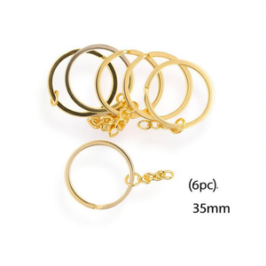 Llavero con cierre de langosta Ilan de 35 mm, color dorado, 6 piezas - Product Image 2