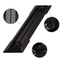 Support vertical simple pour console PS4 Slim Support de rangement en plastique antidérapant noir et blanc