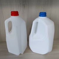 Bouteilles en plastique HDPE de 1 gallon (4 litres) pour lait et eau, bidon carré de 3,8 L pour jus avec couvercle