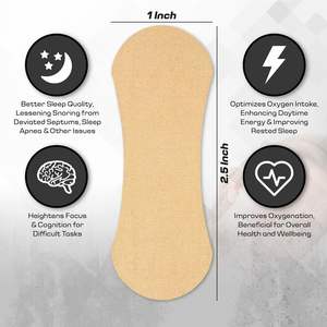 Bandes nasales réutilisables personnalisées anti-ronflement, respirantes, à la lavande, imperméables, hypoallergéniques, pour un sommeil réparateur - Product Image 2