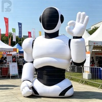 Robot gonflable géant personnalisé de 4 m, modèle de personnage de science-fiction pour exposition technologique, centre commercial, carnaval, parc technologique, publicité