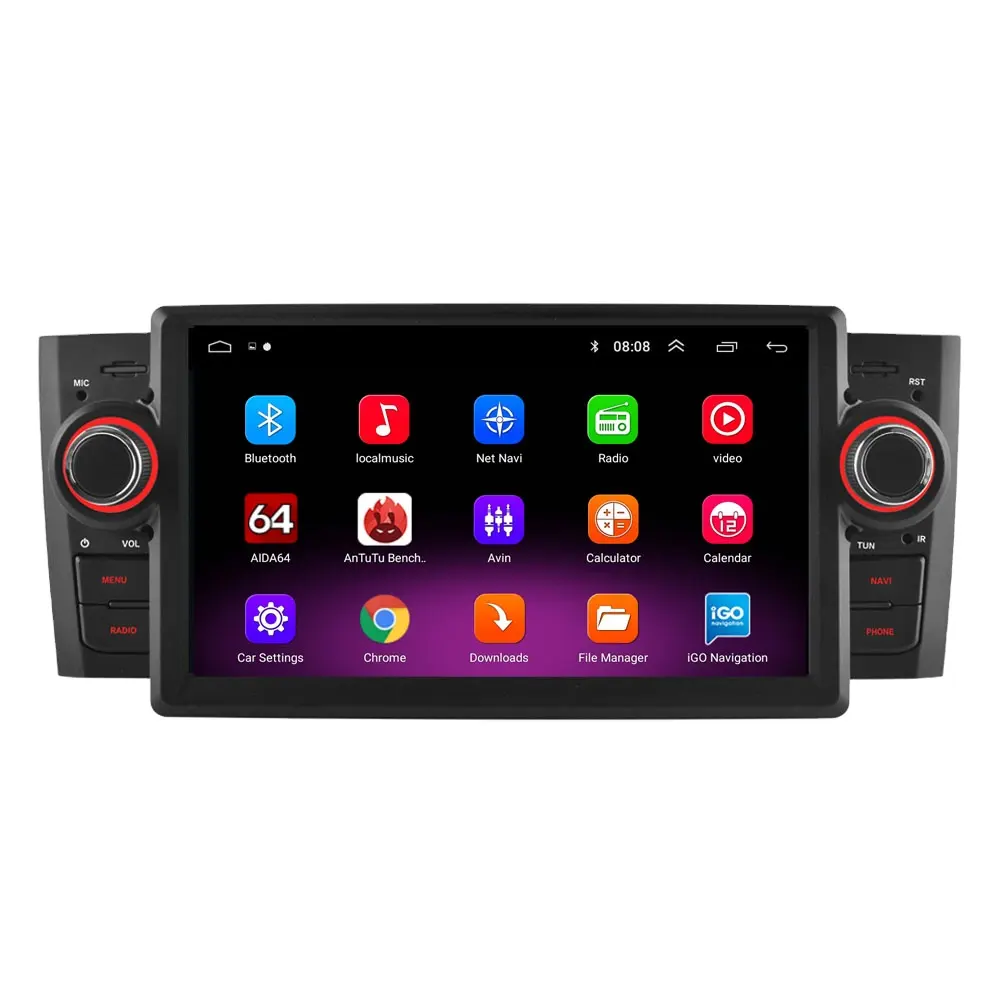 GPS Navigation Radio Stereo Wifi 1 din Android Car Multimedia Player For Fiat Grande Punto Linea 2007 2008 2009 2010 2011 2012