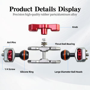 Nouveau produit Bras magique articulé pour caméra Support de moniteur de terrain Bras cinématographique à friction avec têtes à billes 1/4-20 - Product Image 2