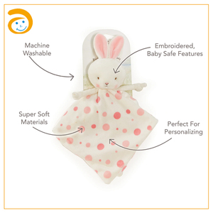 Couverture <span class=keywords><strong>doudou</strong></span> ultra douce et portable pour bébé, couette en peluche confortable avec oreilles de lapin, aide au sommeil pour nouveau-né, jouet de voyage pour la crèche - Product Image 2