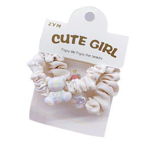 2 pcs/sसेट प्यारे पशु लोचदार बाल-बाल संबंध और स्क्रोधी लड़कियों के सामान-रबर बैंड - Product Image 6